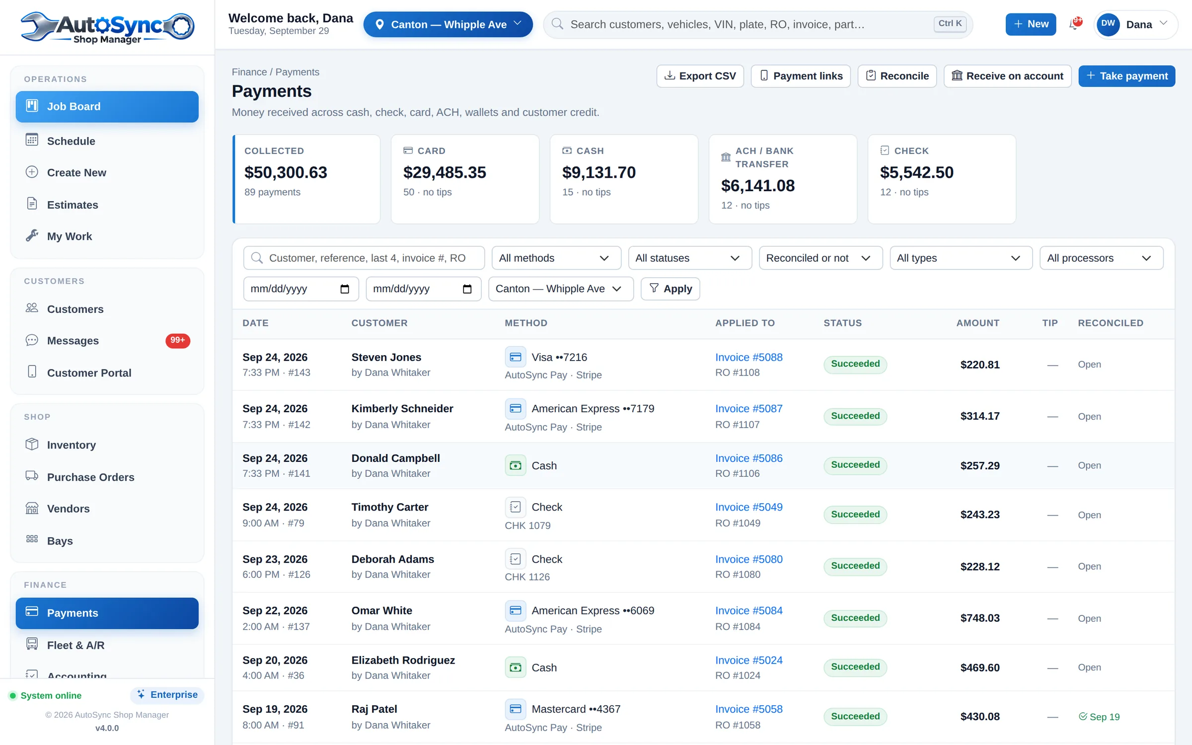 Payments